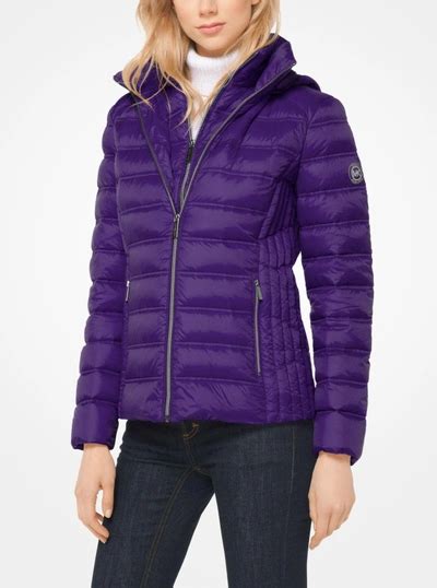 michael kors layered nylon down jacket